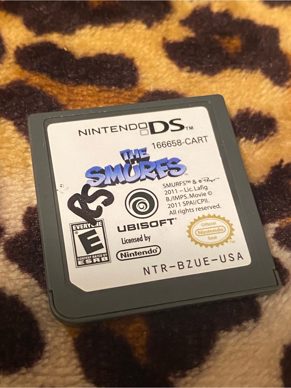 Ds The Smurfs Game Card